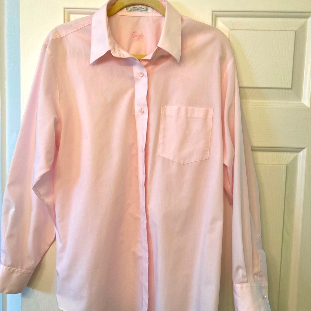 Foxcroft pale pink shirt size 14